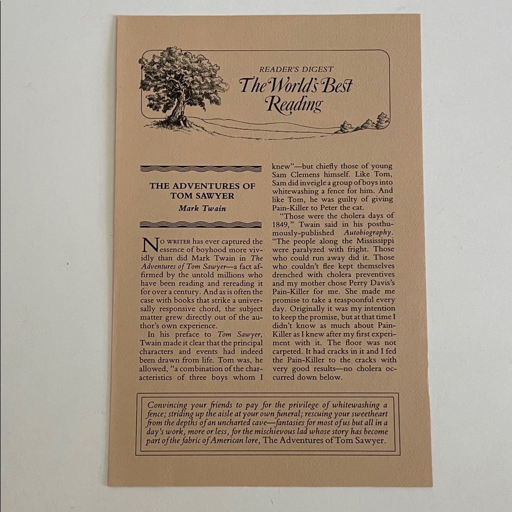 The Adventures of Tom Sawyer by Mark Twain - Readers Digest - Picture 8 of 11